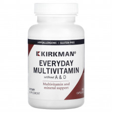 Kirkman Labs, Мультивитамины для повседневного использования без витаминов и витаминов, 180 капсул