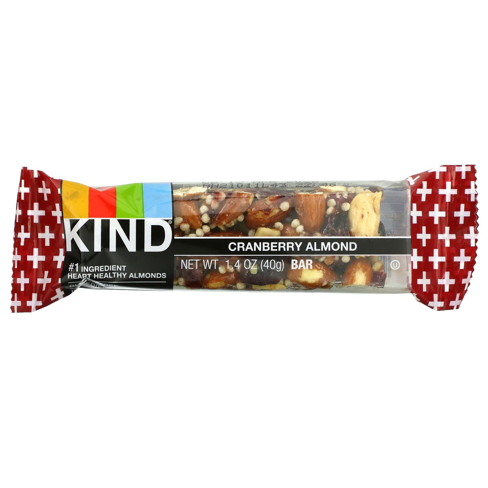 KIND Bars, Kind BARS, батончики с клюквой и миндалем, 12 батончиков, по 40 г (1,4 унции)