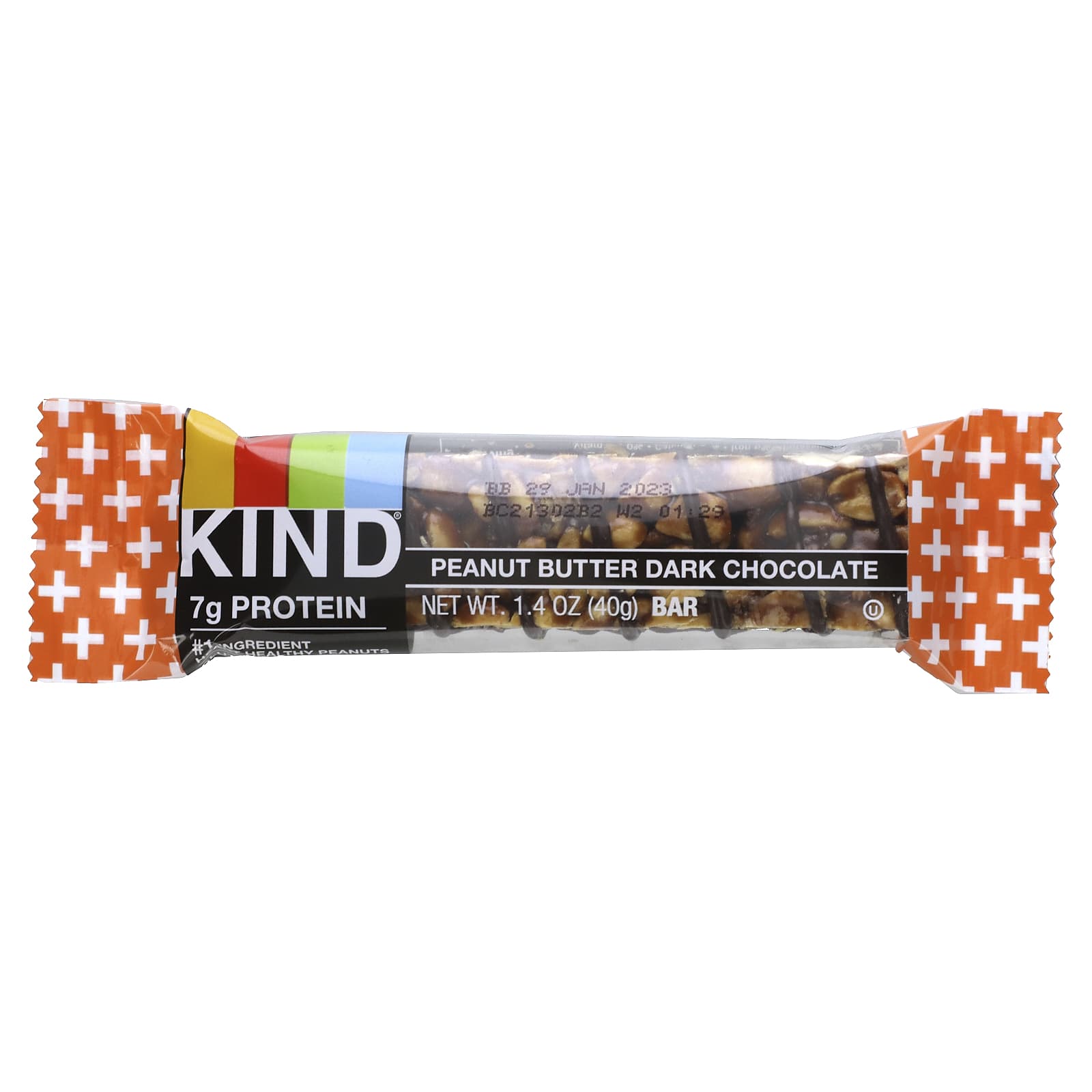 KIND Bars, Kind Plus, батончик из темного шоколада с арахисовой пастой, 12 батончиков по 40 г (1,4 унции)