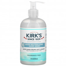 Kirks, устраняющее запахи мыло для рук, с нейтральным запахом, 355 мл (12 жидк. унций)