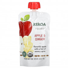 Kekoa, Органическое детское питание, яблоко и имбирь, 99 г (3,5 унции)