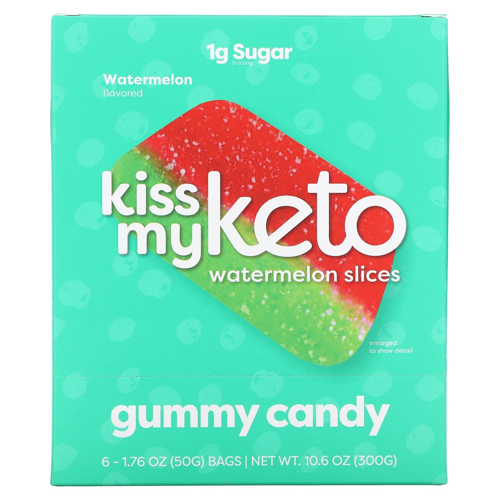 Kiss My Keto, Gummy Candy, ломтики арбуза, 6 пакетиков по 50 г (1,76 унции)