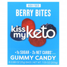 Kiss My Keto, Жевательные конфеты, кусочки ягод, 8 пакетиков по 25 г (0,88 унции)