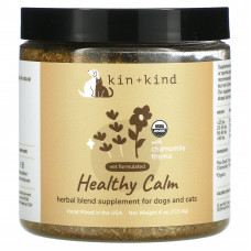 Kin+Kind, Healthy Calm, травяная добавка для собак и кошек, с ромашкой и чабрецом, 113,4 г (4 унции)