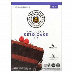 King Arthur Baking Company, Keto Cake Mix, шоколад, 262 г (9,25 унции)