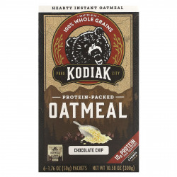 Kodiak Cakes, Овсянка с протеином, с шоколадной крошкой, 6 пакетиков по 50 г (1,76 унции)