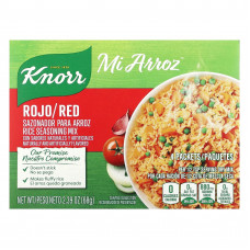 Knorr, Mi Arroz, смесь приправ для риса, красный, 4 пакетика, 68 г (2,39 унции)
