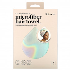 Kitsch, Атласное полотенце для волос из микрофибры, Aura, 1 шт.
