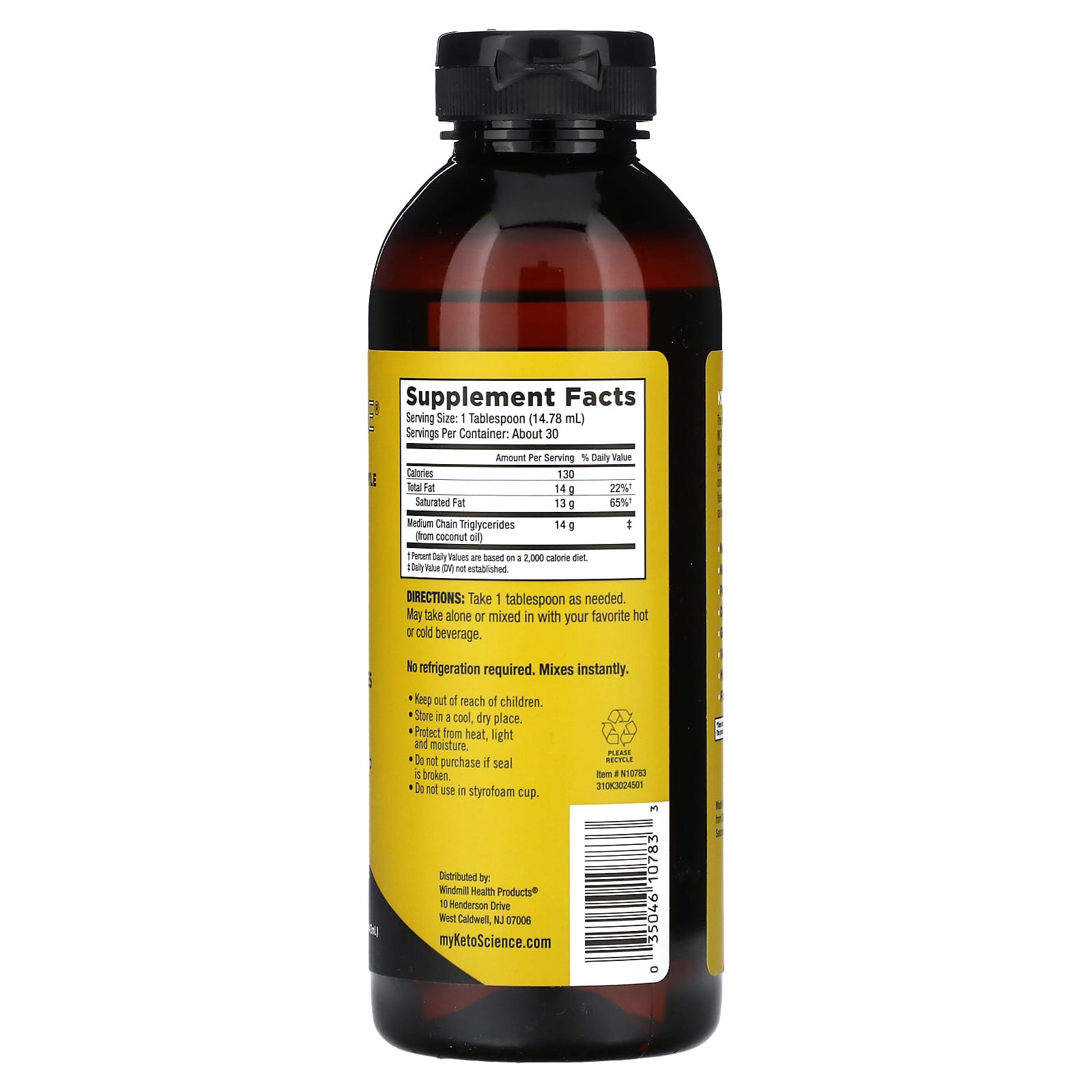 Keto Science, MCT Oil, 15 fl oz (443 ml)