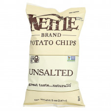 Kettle Foods, картофельные чипсы, несоленые, 141 г (5 унций)