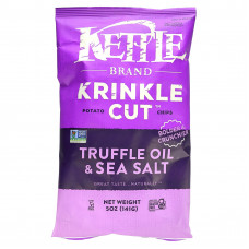 Kettle Foods, Krinkle Cut, картофельные чипсы, трюфельное масло и морская соль, 141 г (5 унций)
