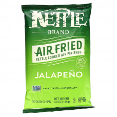 Kettle Foods, картофельные чипсы, обжаренные на воздухе, халапеньо, 184 г (6,5 унции)