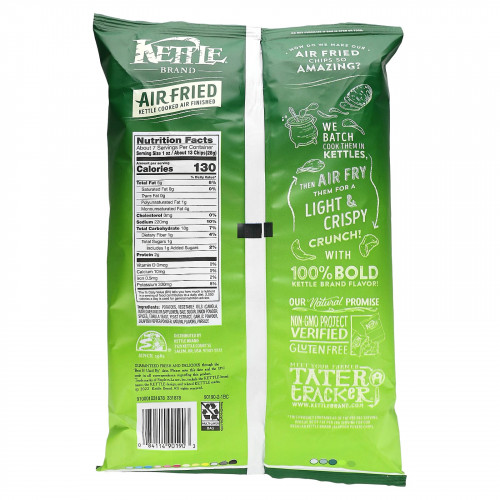 Kettle Foods, картофельные чипсы, обжаренные на воздухе, халапеньо, 184 г (6,5 унции)