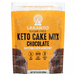 Lakanto, кетогенная смесь для приготовления тортов, шоколад, 250 г (8,8 унции)