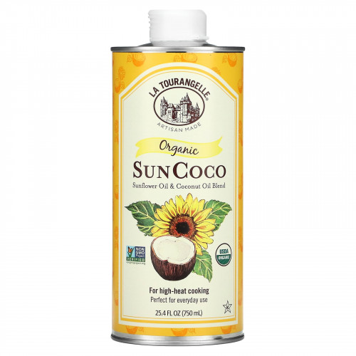 La Tourangelle, SunCoco, органическая смесь подсолнечного и кокосового масел, 750 мл