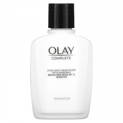 Olay, Complete, UV365, ежедневное увлажняющее и солнцезащитное средство, SPF 15, для чувствительной кожи, 118 мл (4,0 унции)