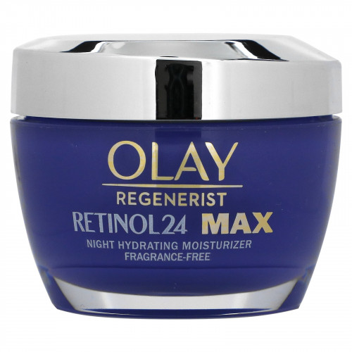 Olay, Regenerist, Retinol 24, ночное увлажняющее средство, без отдушек, 48 унций (1,7 унции)