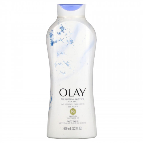 Olay, Отшелушивающий гель для душа для ежедневного использования, с морской солью, 650 мл (22 жидк. унции)