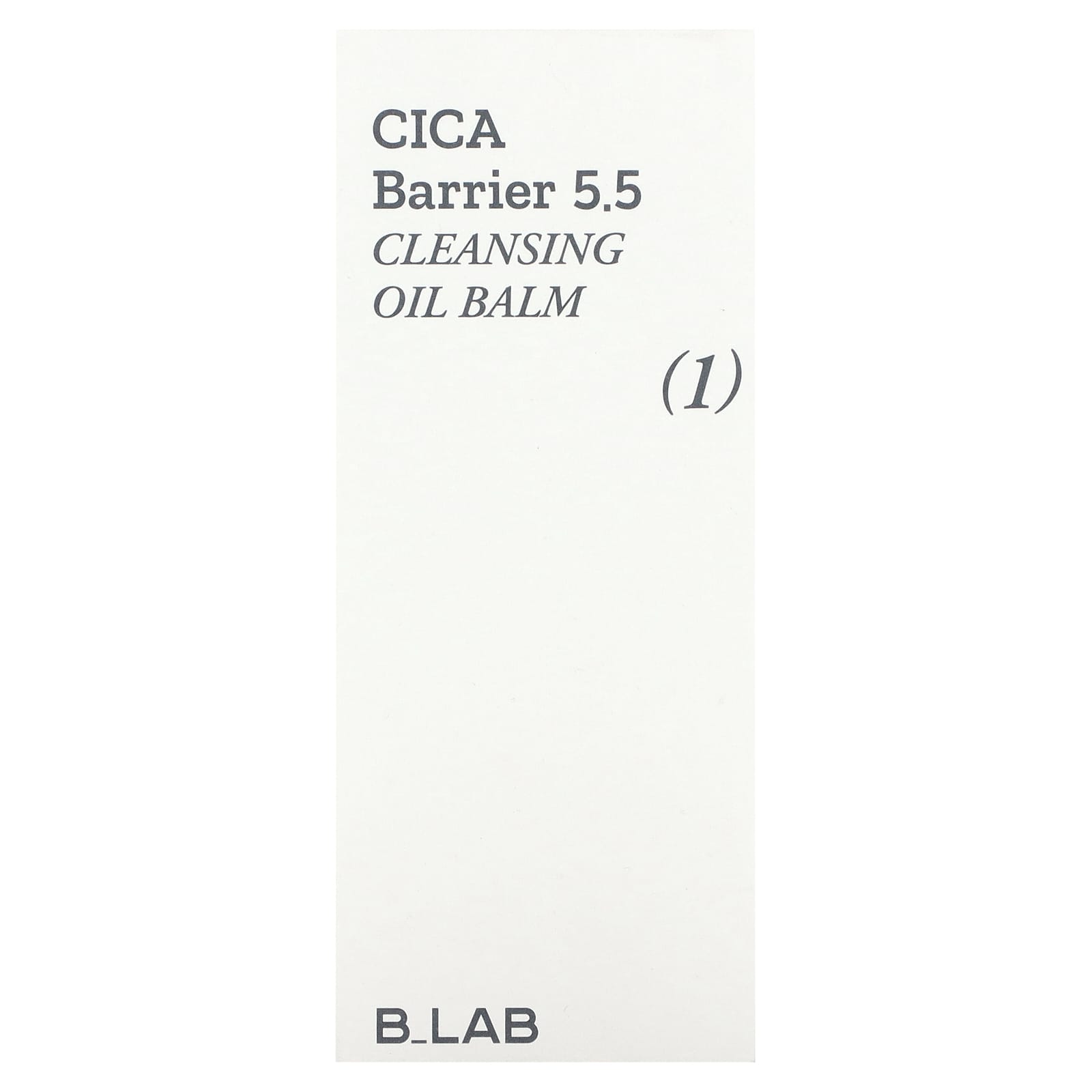 B_Lab, Cica Barrier 5.5, очищающий масляный бальзам, 100 мл (3,4 жидк. Унции)