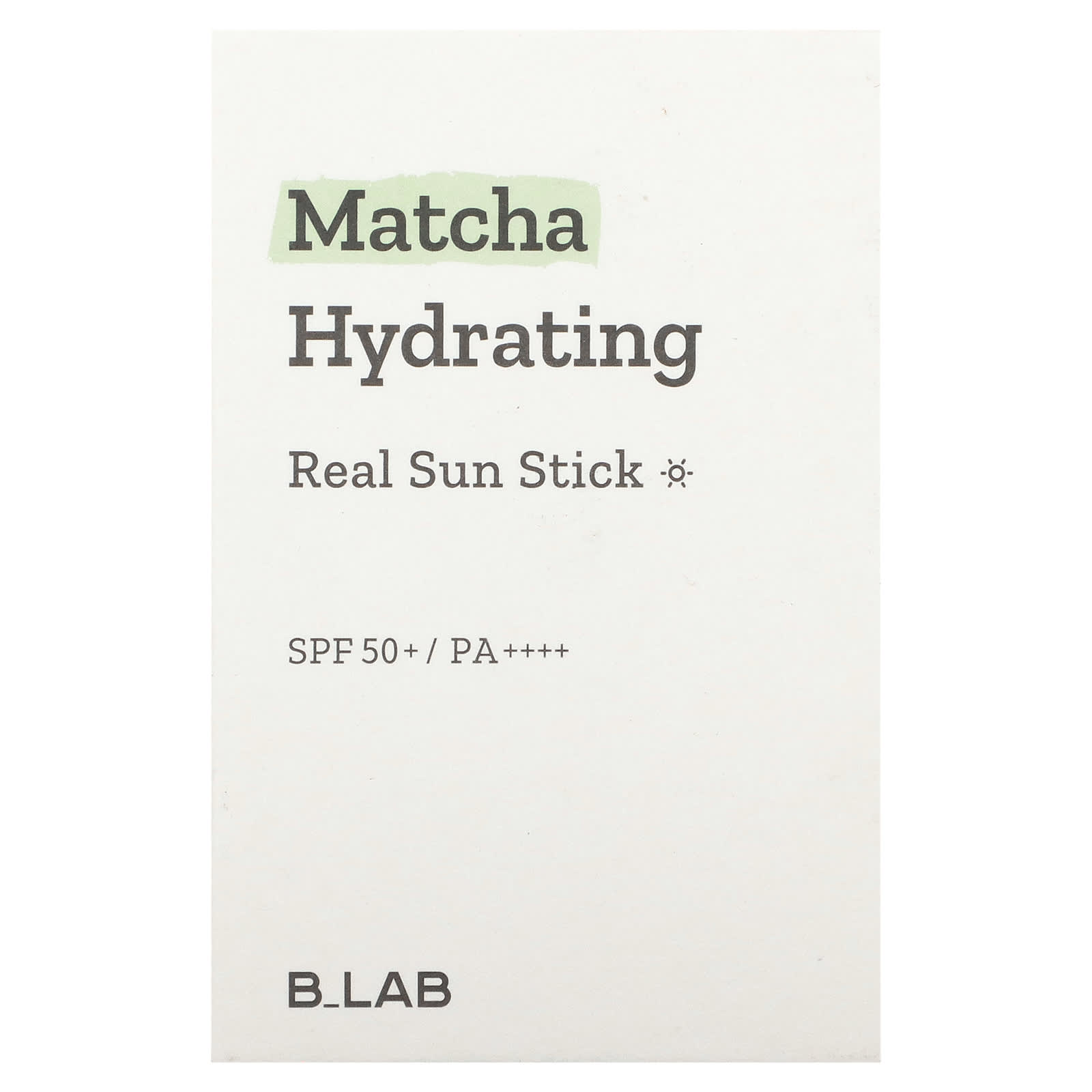 B_Lab, Matcha Hydrating, настоящий солнцезащитный стик, SPF 50+ PA ++++, 21 г (0,74 унции)