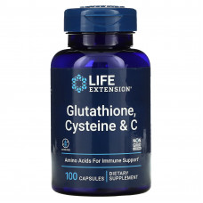 Life Extension, глутатион, цистеин и витамин С, 100 капсул