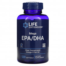 Life Extension, Mega EPA/DHA, 120 капсул