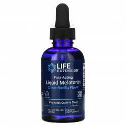 Life Extension, Жидкий мелатонин быстрого действия, «Цитрус-ваниль», 59 мл (2 жидк. унции)