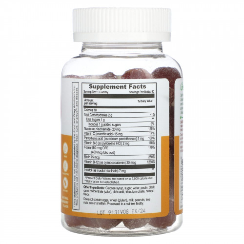 Lifeable, B Complex + витамин C в жевательных таблетках, натуральная клубника, 60 жевательных таблеток