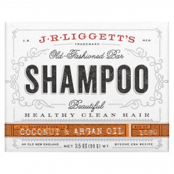 J.R. Liggetts, Твердый шампунь в старом стиле, кокосовое и аргановое масло, 99 г (3,5 унции)