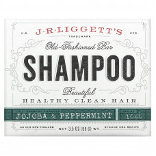 J.R. Liggetts, Твердый шампунь в старом стиле, с жожоба и перечной мятой, 99 г (3,5 унции)