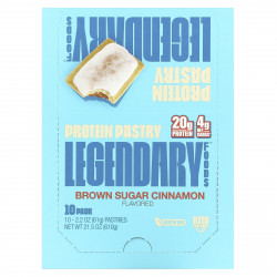 Legendary Foods, Protein Pastry, коричневый сахар и корица, 10 пакетиков, 61 г (2,2 унции)