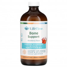 LifeTime Vitamins, Bone Support, цитрат кальция и магния с витамином D3, клубника, 473 мл (16 жидк. Унций)