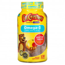 L'il Critters, Омега-3, вкус «Малиновый лимонад», 120 жевательных конфет
