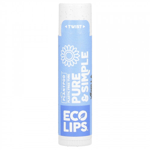 Eco Lips Inc., Pure & Simple, бальзам для губ, ваниль, 4,25 г (0,15 унции)