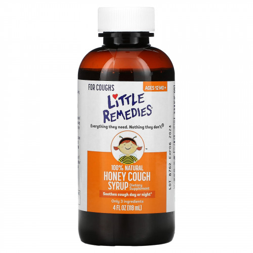 Little Remedies, 100% натуральный медовый сироп от кашля, для детей от 12 месяцев, 118 мл (4 жидк. Унции)