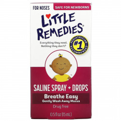 Little Remedies, Солевой спрей + капли, для носа, 15 мл (0,5 жидк. Унции)