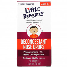 Little Remedies, Противозастойные капли для носа, для детей от 2 лет, 15 мл (0,5 жидк. Унции)