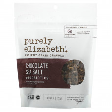 Purely Elizabeth, Гранола из старинного зерна. Шоколадная морская соль с пробиотиками, 227 г (8 унций)