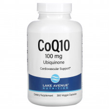 Lake Avenue Nutrition, коэнзим Q10, убихинон класса USP, 100 мг, 360 растительных капсул