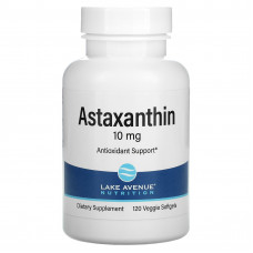 Lake Avenue Nutrition, астаксантин, 10 мг, 120 вегетарианских капсул