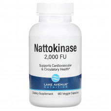 Lake Avenue Nutrition, наттокиназа, протеолитический фермент, 2000 FU, 180 растительных капсул