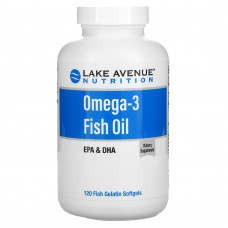 Lake Avenue Nutrition, рыбий жир с омега-3, 1250 мг, 120 капсул из рыбьего желатина