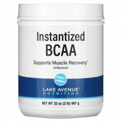 Lake Avenue Nutrition, Быстрорастворимый порошок BCAA, без добавок, 907 г (32 унции)