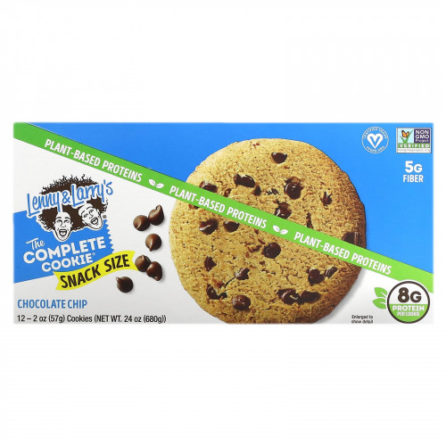 Lenny & Larry's, The COMPLETE Cookie, шоколадная крошка, 12 штук, 57 г (2 унции)