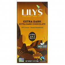 Lily's Sweets, Плитка темного шоколада с 70% какао, экстра темный, 80 г (2,8 унции)