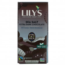 Lily's Sweets, темный шоколад, с морской солью, 70% какао, 80 г (2,8 унции)