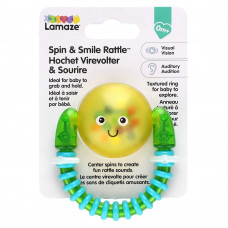 Lamaze, Погремушка Spin & Smile, от 0 месяцев`` 1 штука