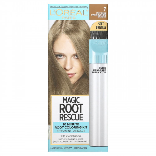 L'Oréal, Magic Root Rescue, 10-минутный набор для окрашивания корней, 7 темный блонд, 1 нанесение