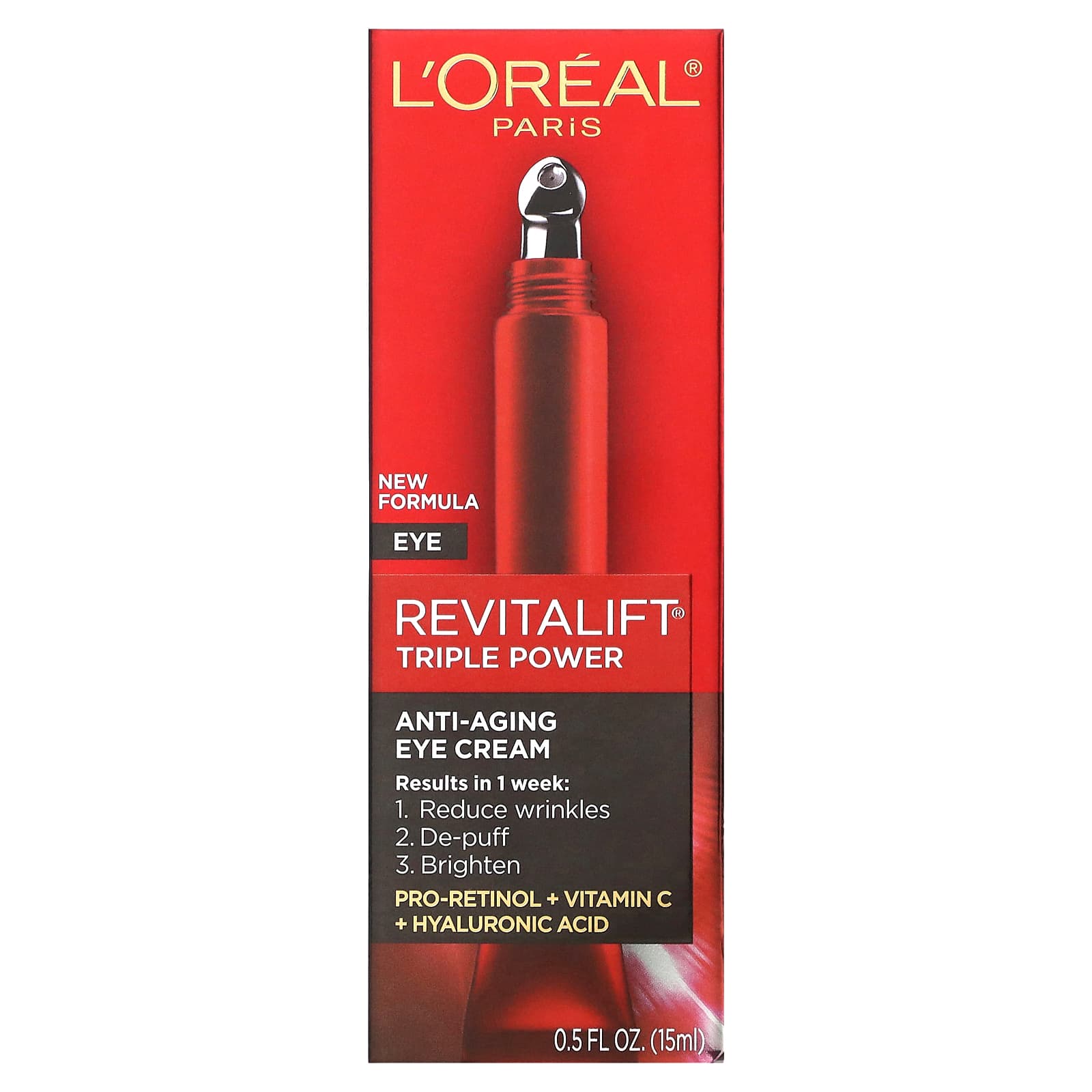 L'Oréal, Revitalift Triple Power, средство для кожи вокруг глаз, 15 мл