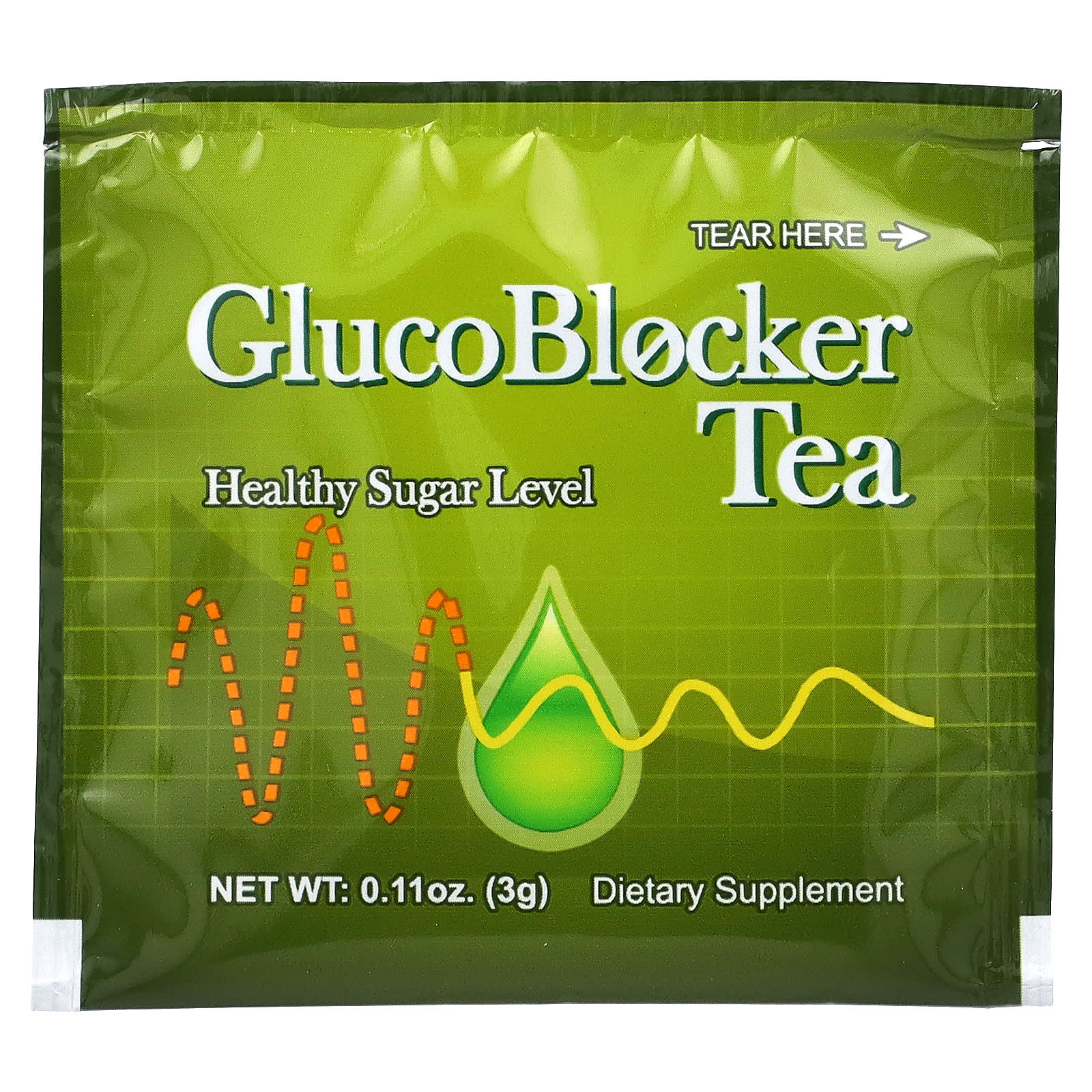 Longreen Corporation, GlucoBlocker Tea, отборная джимнема, 20 чайных пакетиков, 60 г (2,12 унции)